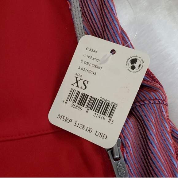 Free People Movement Hardio Cardio Track Jacket Womens Size XS Red Full Zip NEW - Picture 6 of 16